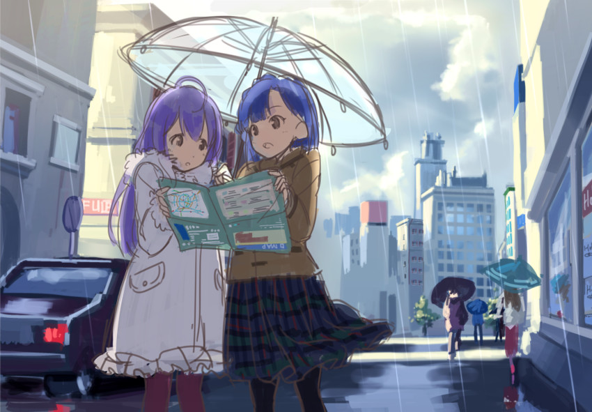 nanao yuriko and mochizuki anna (idolmaster and 1 more) drawn by hinoshita_akame