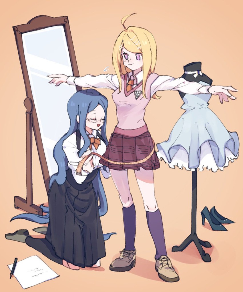 akamatsu kaede and shirogane tsumugi (danganronpa and 1 more) drawn by taki_(takiki_0w0)