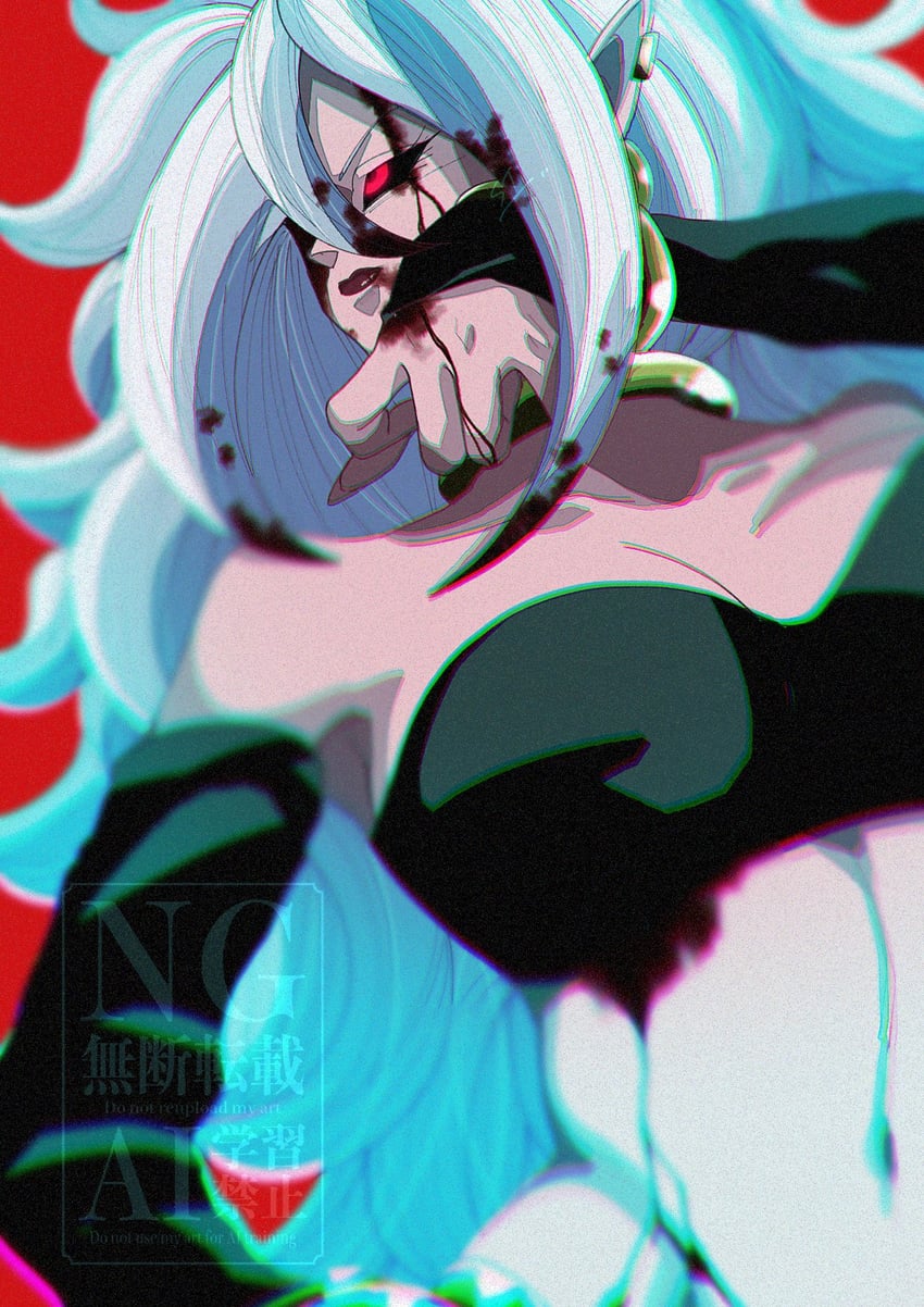 android 21 and majin android 21 (dragon ball and 1 more) drawn by stktik09060906