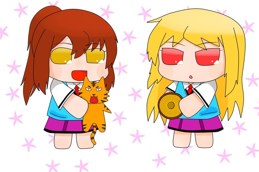 shiina mashiro and aoyama nanami (sakura-sou no pet na kanojo)