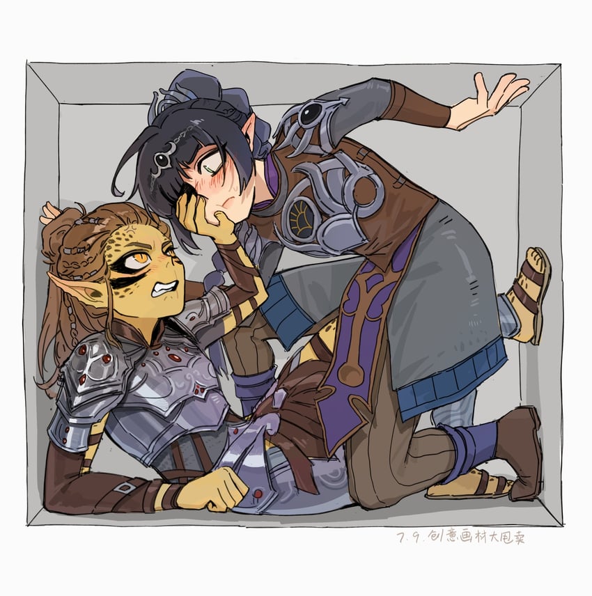 shadowheart and lae'zel (dungeons & dragons and 2 more) drawn by yy20251111