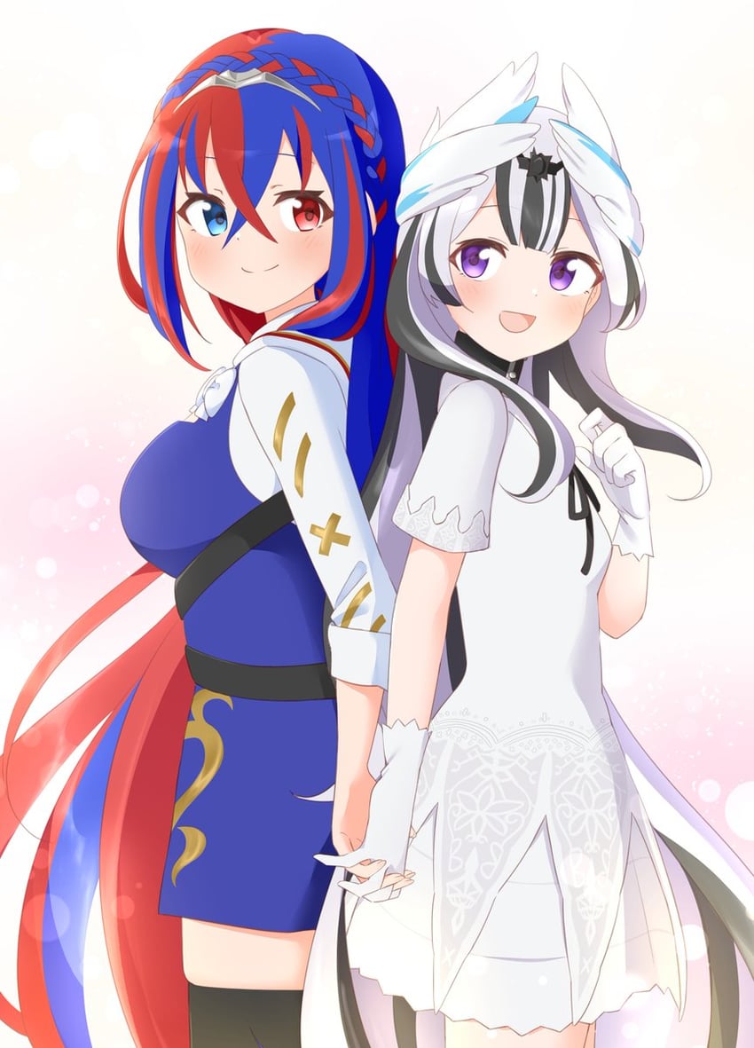 veyle and female alear (fire emblem and 1 more) drawn by ikonaska