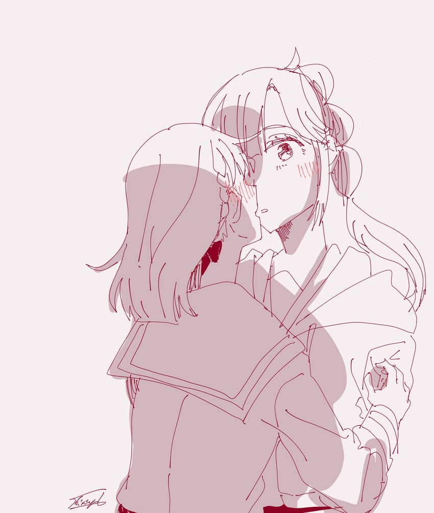anyoji hime and kachimachi kosuzu (love live! and 1 more) drawn by shiratsuyu_roku