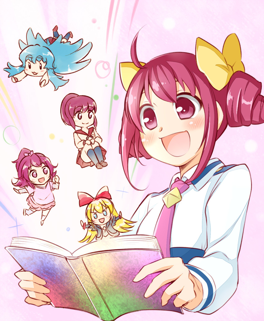 aida mana, hoshizora miyuki, shirayuki hime, aino megumi, and regina (precure and 3 more) drawn by arakawa_tarou