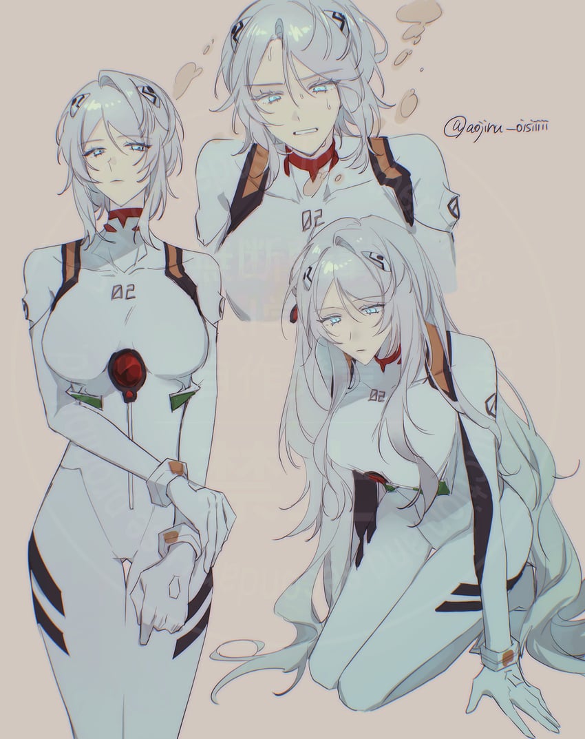 faust (neon genesis evangelion and 2 more) drawn by aojiru_oisiiiii