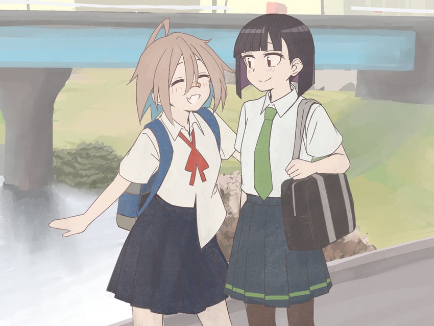 yua serufu and suride miku (do it yourself!!) drawn by jeffraysann