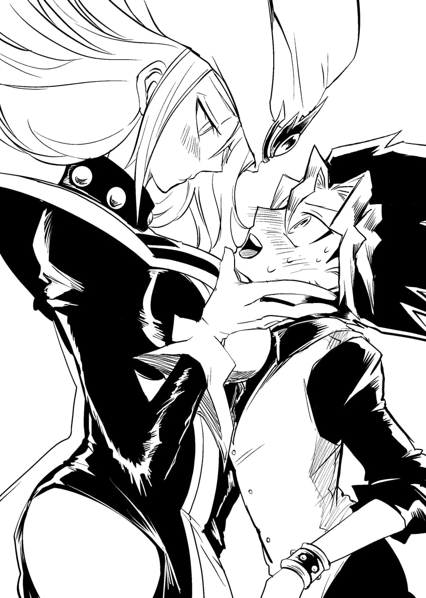 muto yugi and silent magician (yu-gi-oh!) drawn by karubobo