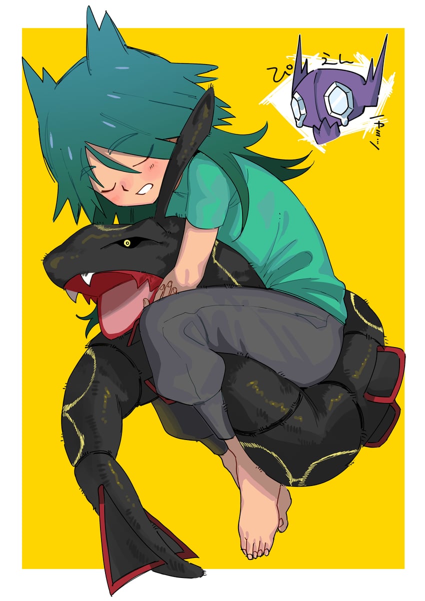 rayquaza, sableye, and ult (pokemon and 1 more) drawn by anipoke_uruto