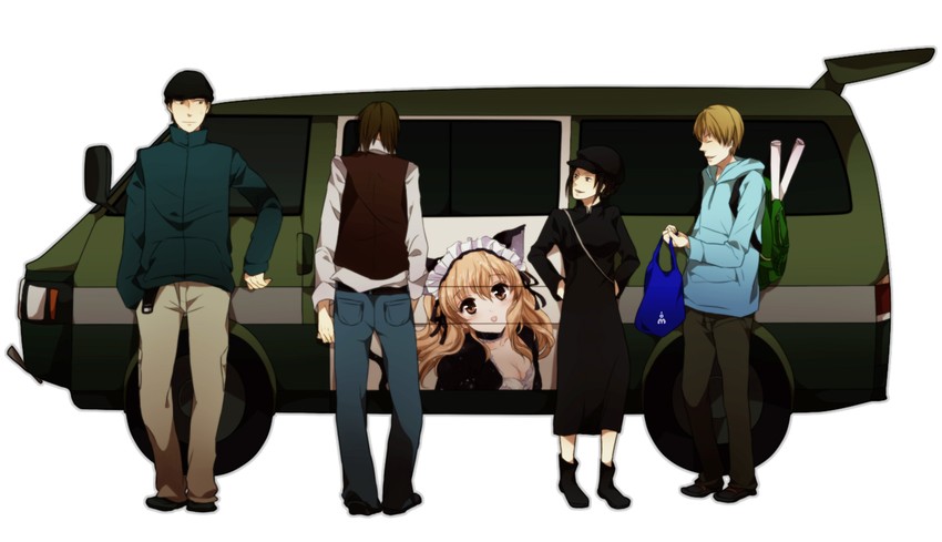 nogizaka haruka, kadota kyouhei, karisawa erika, yumasaki walker, and togusa saburou (durarara!! and 1 more) drawn by tsuyuxxx