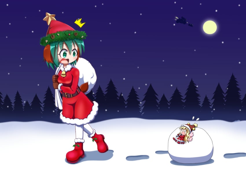 hijiri byakuren, kasodani kyouko, and lily white (touhou) drawn by rakugaki-biyori