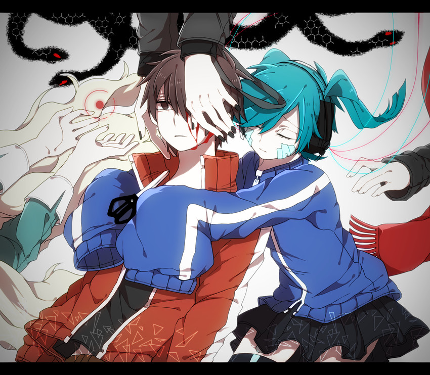 tateyama ayano, kozakura marry, kisaragi shintarou, ene, konoha, and 1 more (kagerou project) drawn by eiku