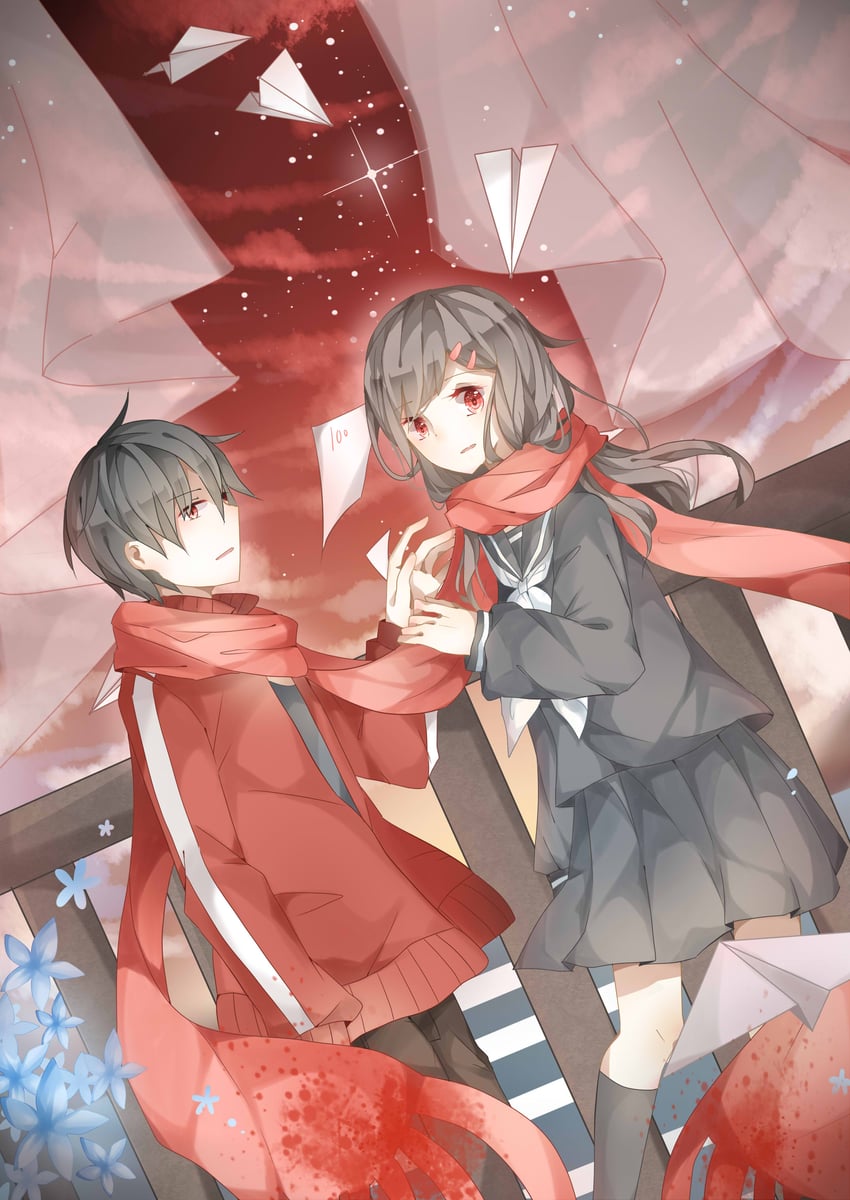 tateyama ayano and kisaragi shintarou (kagerou project) drawn by yuanshu