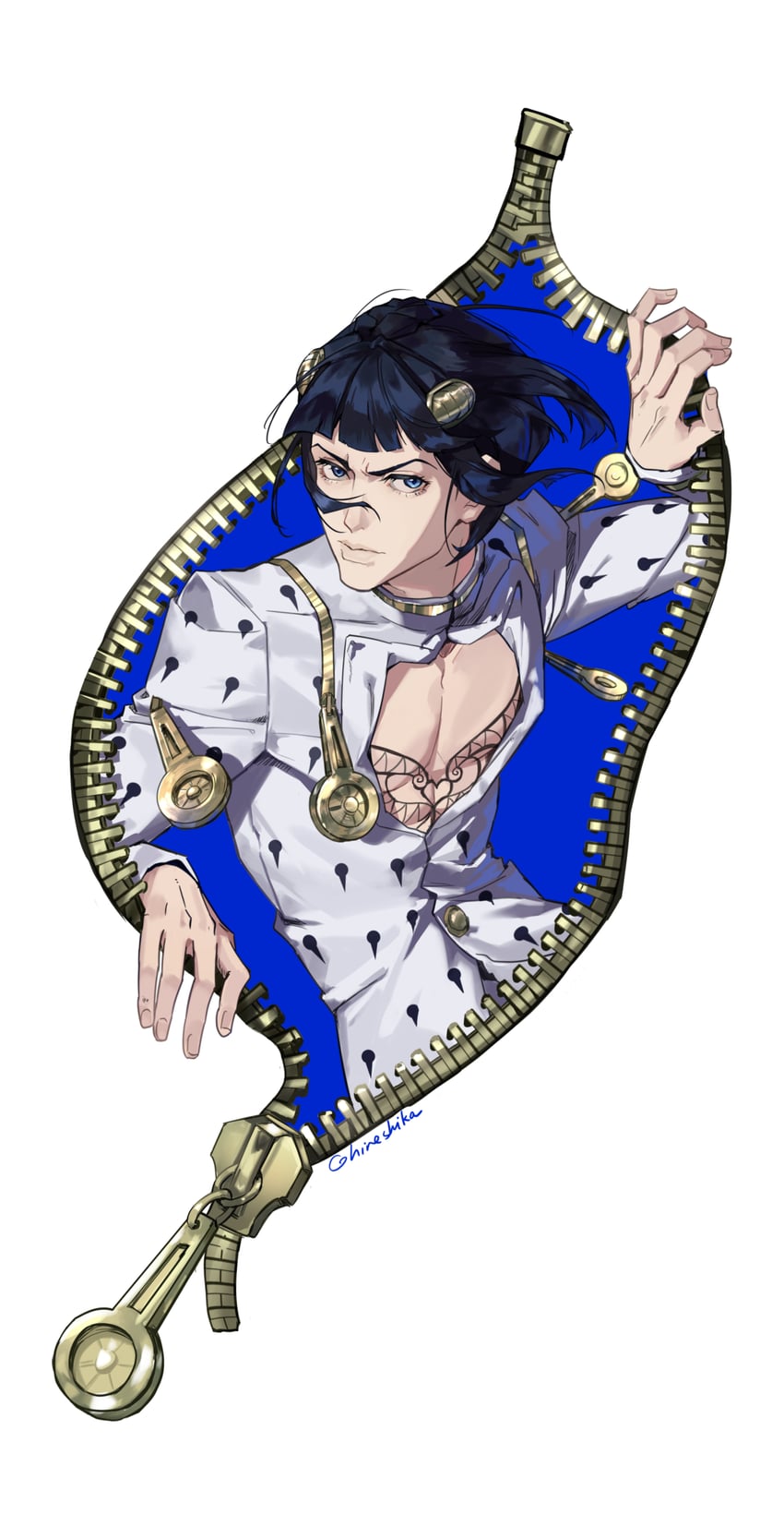bruno bucciarati (jojo no kimyou na bouken and 1 more) drawn by hineshika