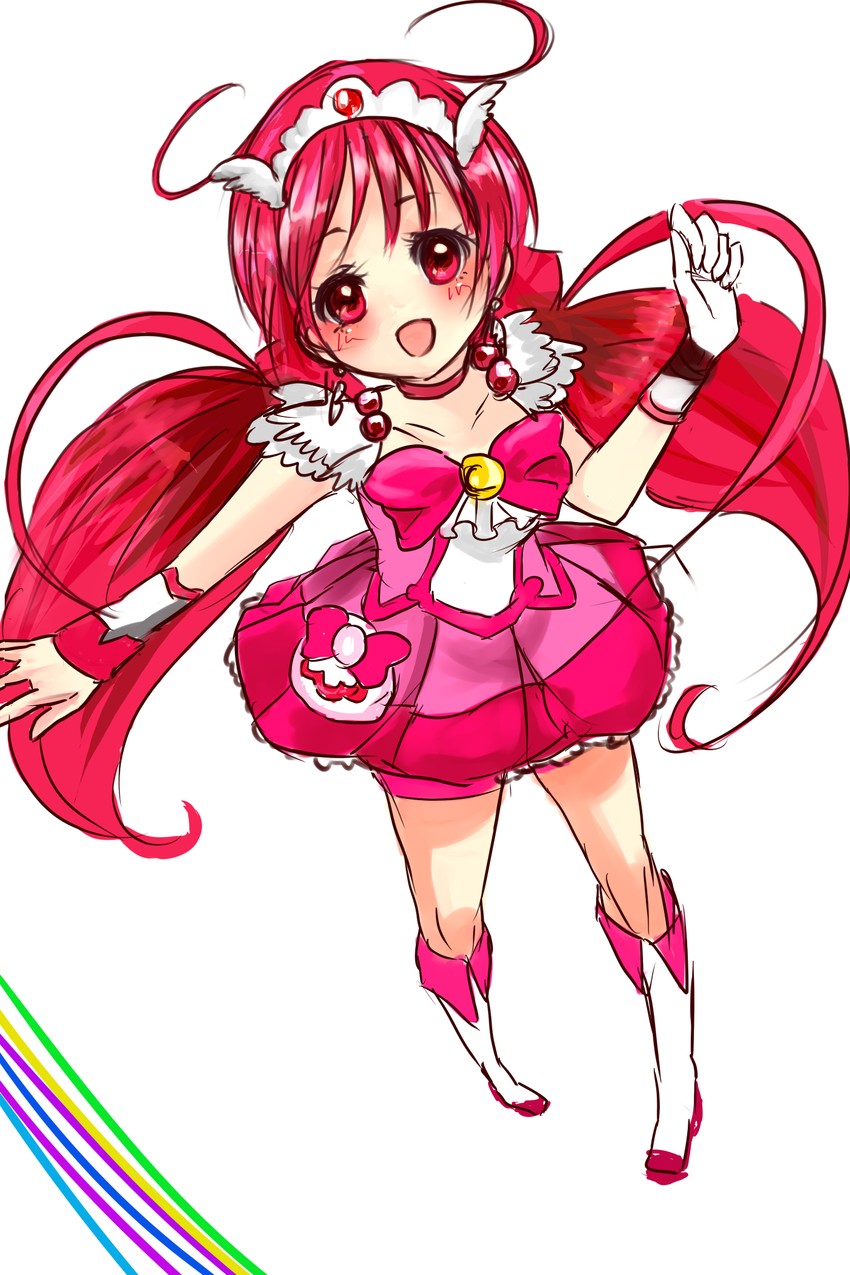 hoshizora miyuki and cure happy (precure and 1 more) drawn by miturousoku