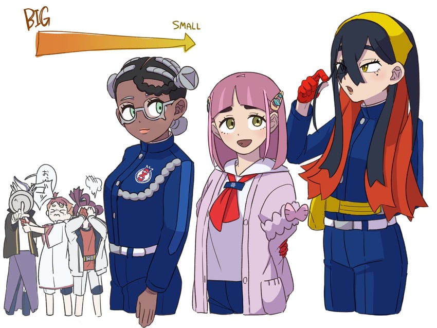 kieran, carmine, lacey, drayton, crispin, and 1 more (pokemon and 1 more) drawn by 101_(imai)