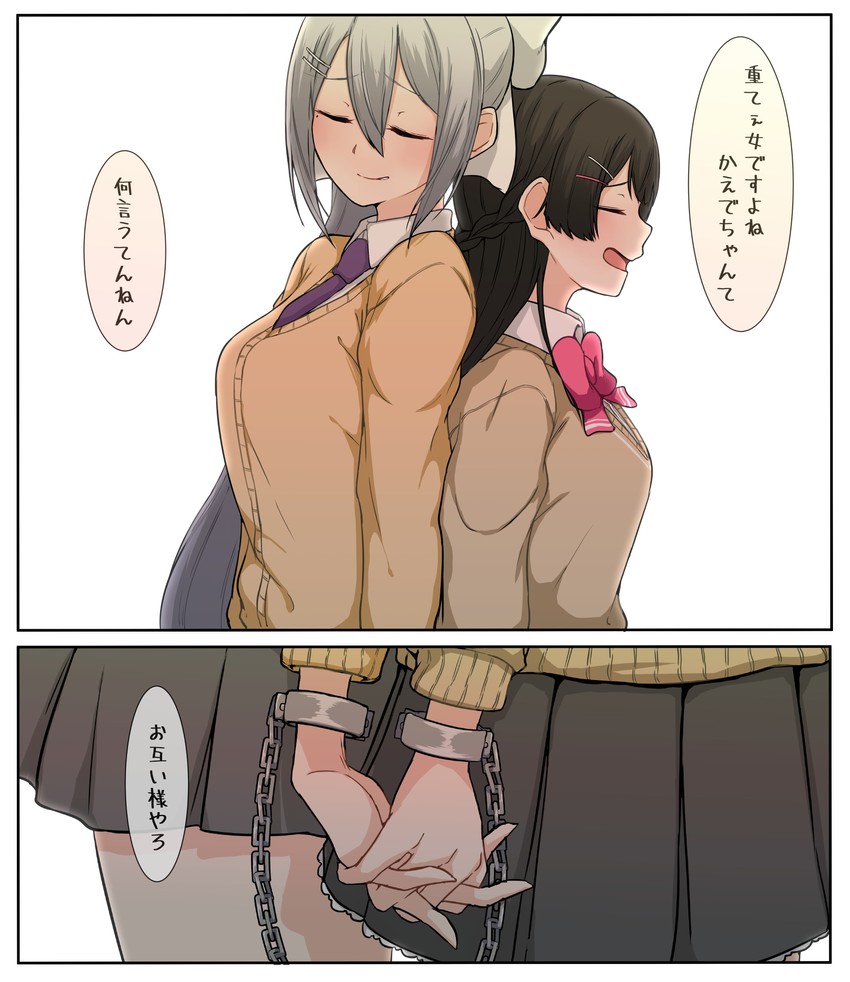 tsukino mito and higuchi kaede (nijisanji) drawn by ryon_1925