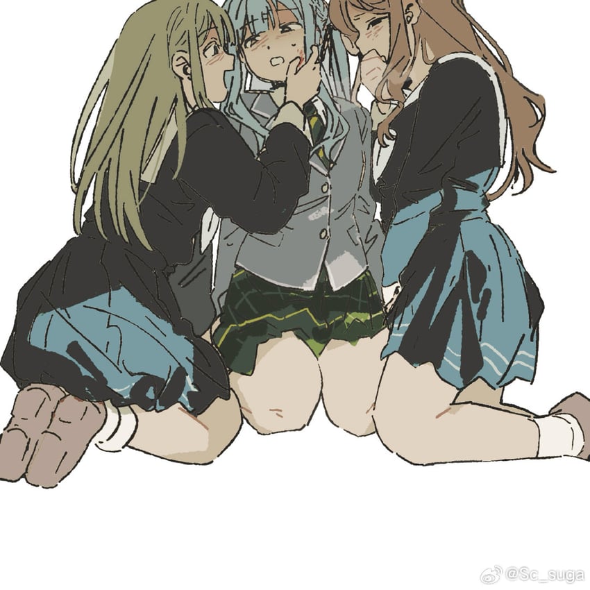 togawa sakiko, nagasaki soyo, wakaba mutsumi, and mortis (bang dream! and 1 more) drawn by sc_suga