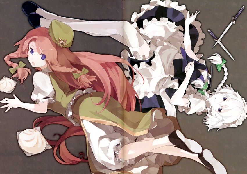 izayoi sakuya and hong meiling (touhou) drawn by shihou_(g-o-s)