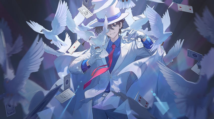 kaitou kid (meitantei conan and 1 more) drawn by ttk_(kirinottk)