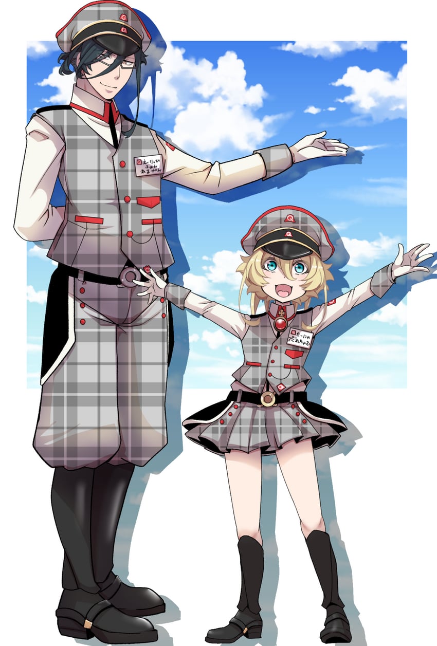 tanya degurechaff and erich von rerugen (youjo senki) drawn by hal_(goshujinomocha)