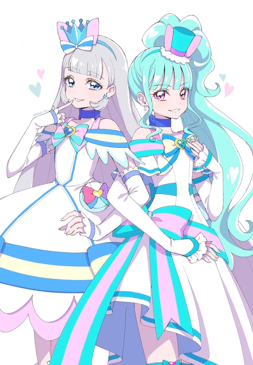 nekoyashiki yuki, nekoyashiki mayu, cure nyammy, and cure lillian (precure and 1 more) drawn by shirako_love
