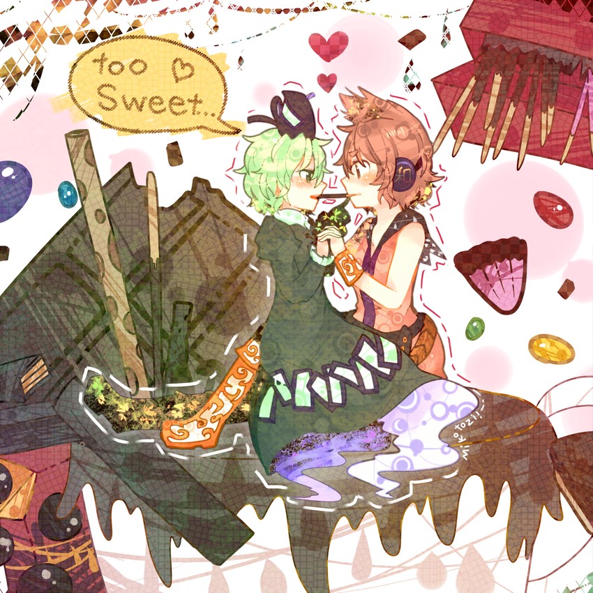 toyosatomimi no miko and soga no tojiko (touhou) drawn by itomugi-kun