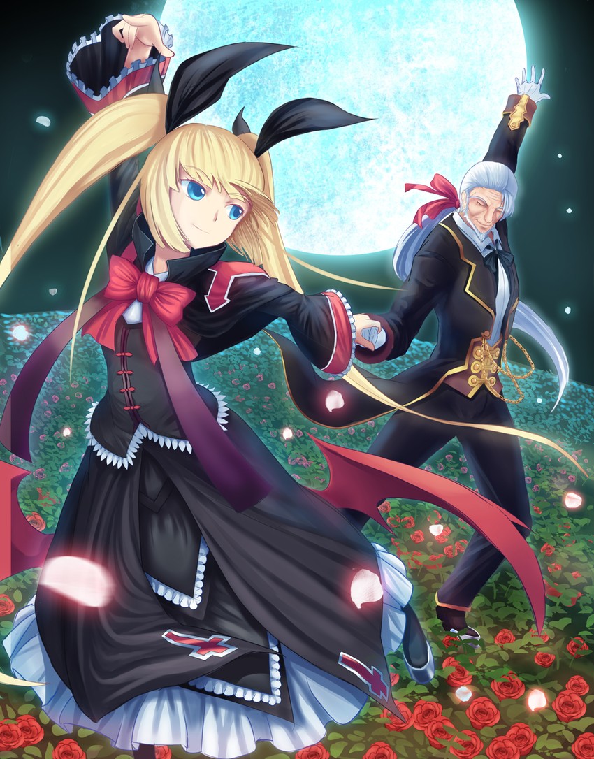 rachel alucard and valkenhayn r. hellsing (blazblue) drawn by tsukikanade