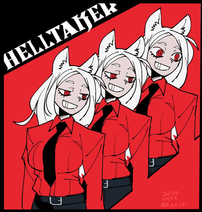 cerberus (helltaker and 2 more) drawn by mado_(mukade_tou)