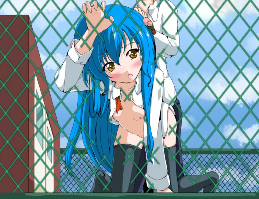 hinanawi tenshi (touhou) drawn by shirosuzu