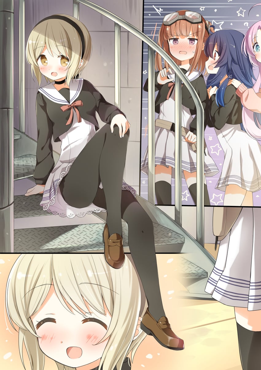 konohoshi umika, akeuchi yuu, takaragi haruno, and raimon matataki (hoshikuzu telepath) drawn by ichiyo12