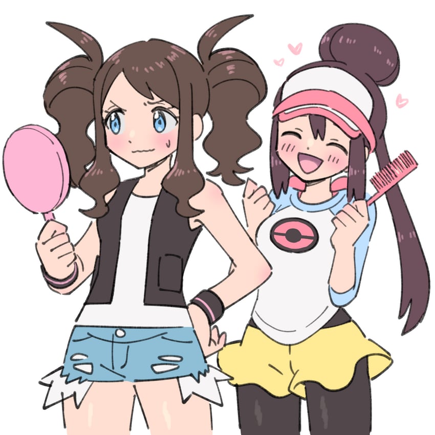 rosa and hilda (pokemon and 2 more) drawn by pumpkinpan