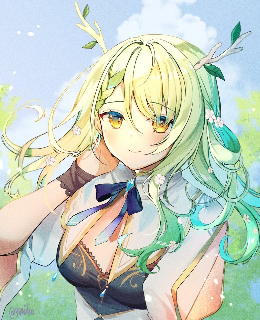 ceres fauna (hololive and 1 more) drawn by yuniiho