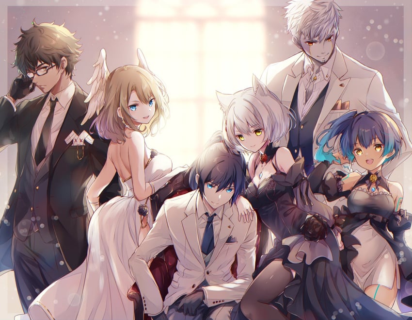 mio, eunie, sena, noah, taion, and 1 more (xenoblade chronicles and 1 more) drawn by ui_frara