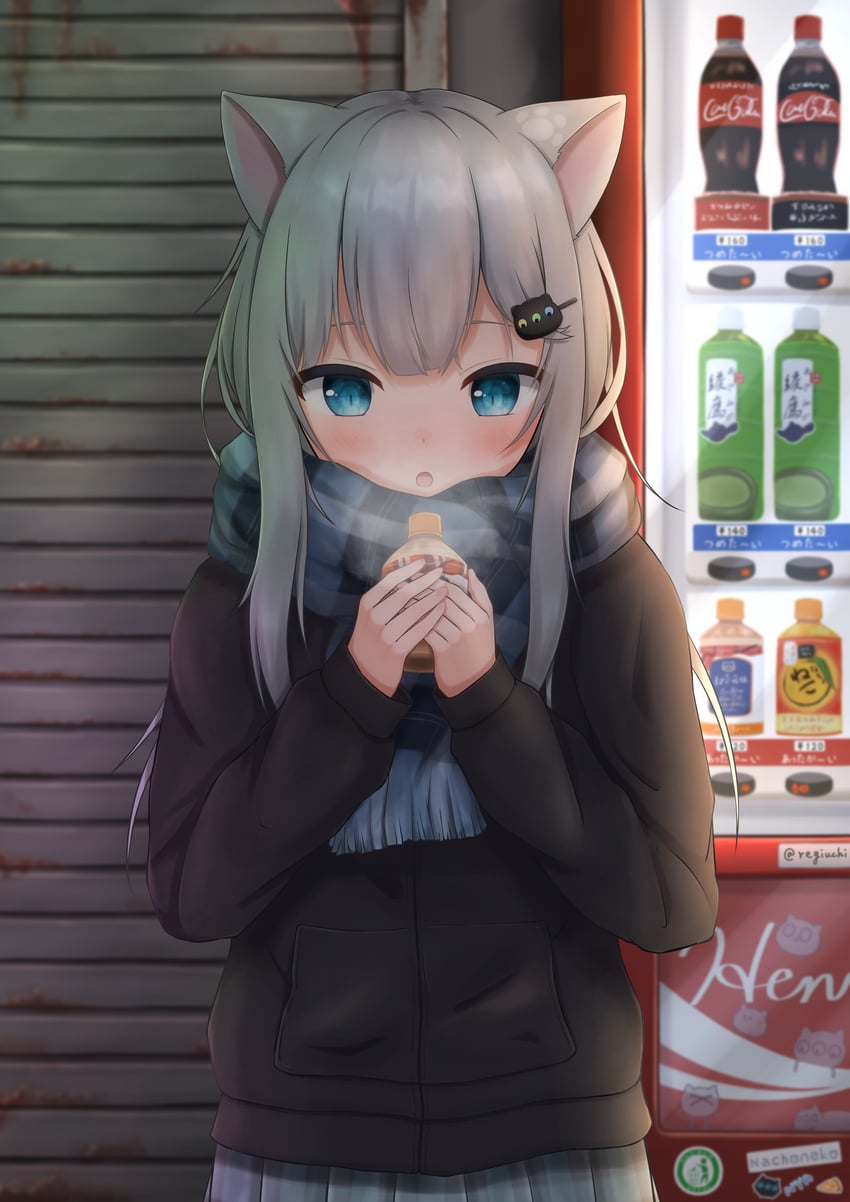 nachoneko (indie virtual youtuber and 1 more) drawn by regiuchi