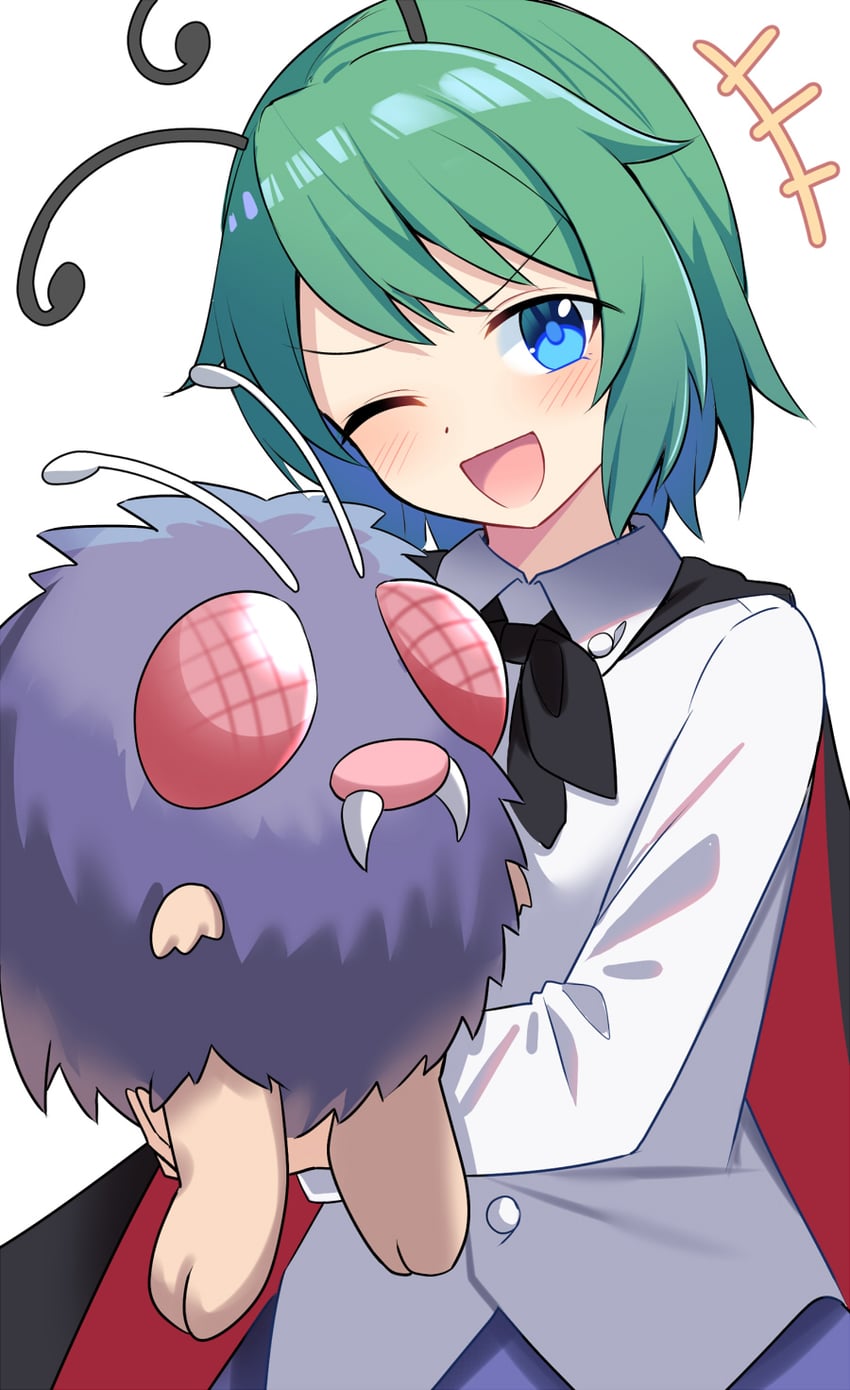 wriggle nightbug and venonat (touhou and 1 more) drawn by e.o.
