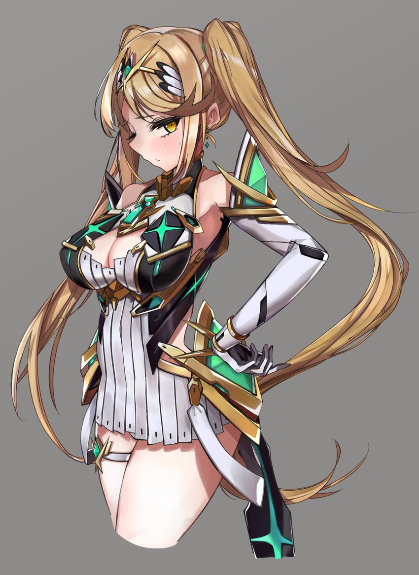 mythra (xenoblade chronicles and 1 more) drawn by nakazou2000
