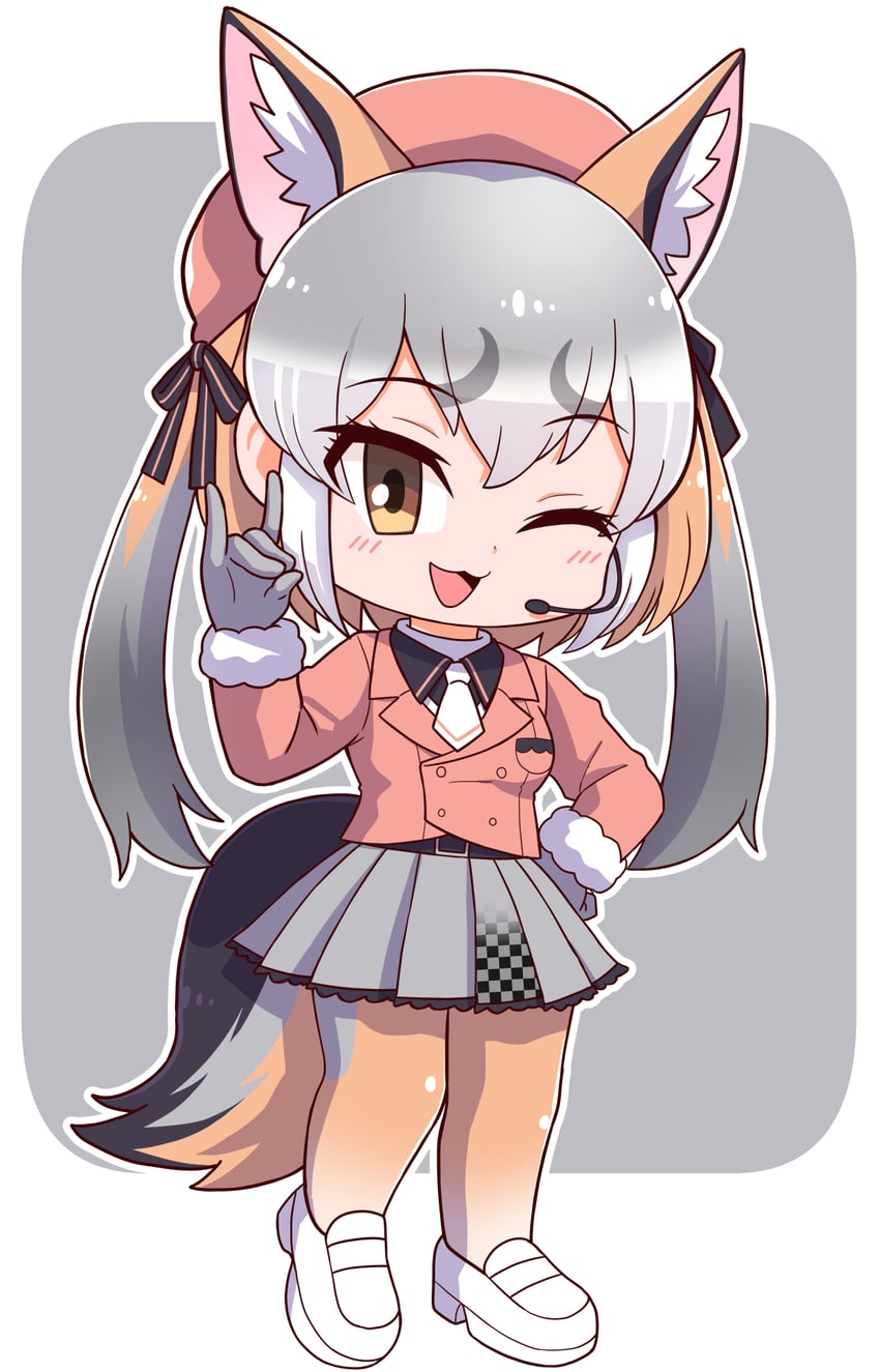 island fox (kemono friends and 1 more) drawn by rakugaki_arai