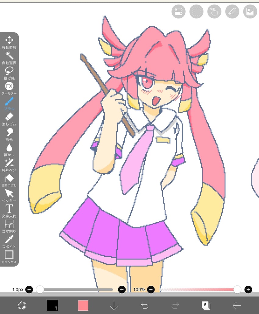 strawberry stick cookie (cookie run and 1 more) drawn by nika_(kpak3548)