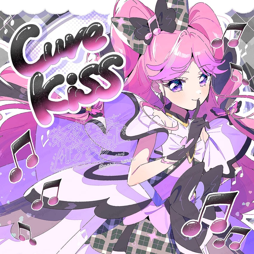 cure kiss and meroron (precure and 1 more) drawn by serizawa_serizane