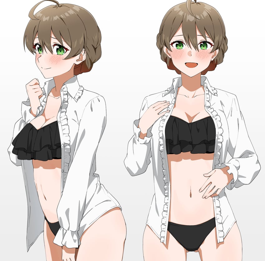 sakuramori kaori (idolmaster and 1 more) drawn by dr._gero_(staedtler_0508)