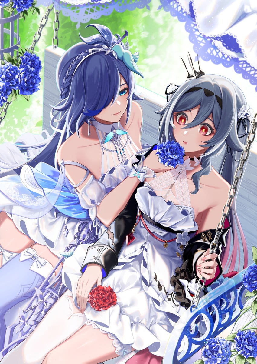 fu hua and herrscher of sentience (honkai and 1 more) drawn by yunomi_(yunomi_hs)