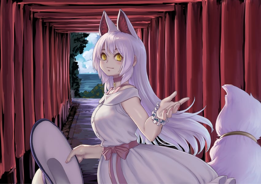 oinari-sama (kemono friends and 1 more) drawn by kosai_takayuki
