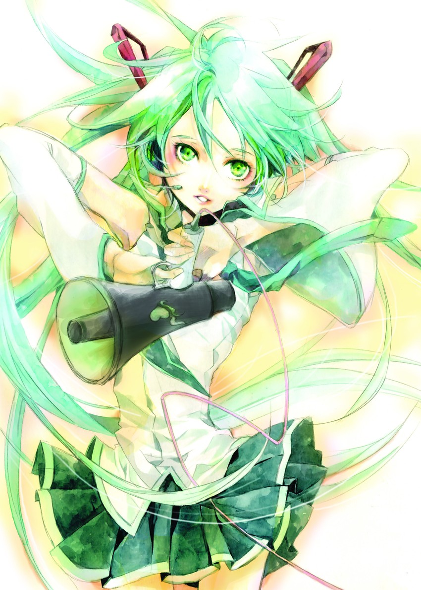 hatsune miku (vocaloid and 1 more) drawn by maki-no