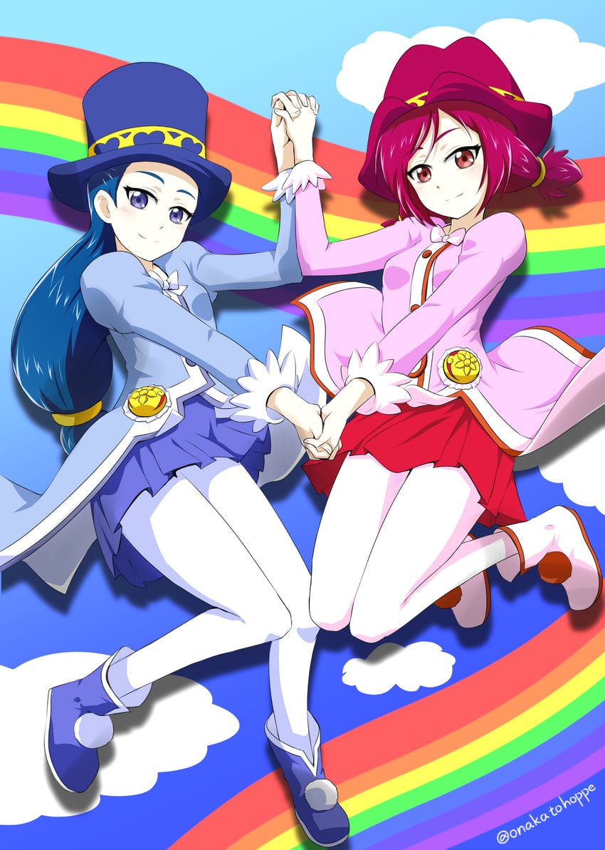 fine, rein, kiryuu michiru, and kiryuu kaoru (precure and 2 more) drawn by nita_(onakatohoppe)