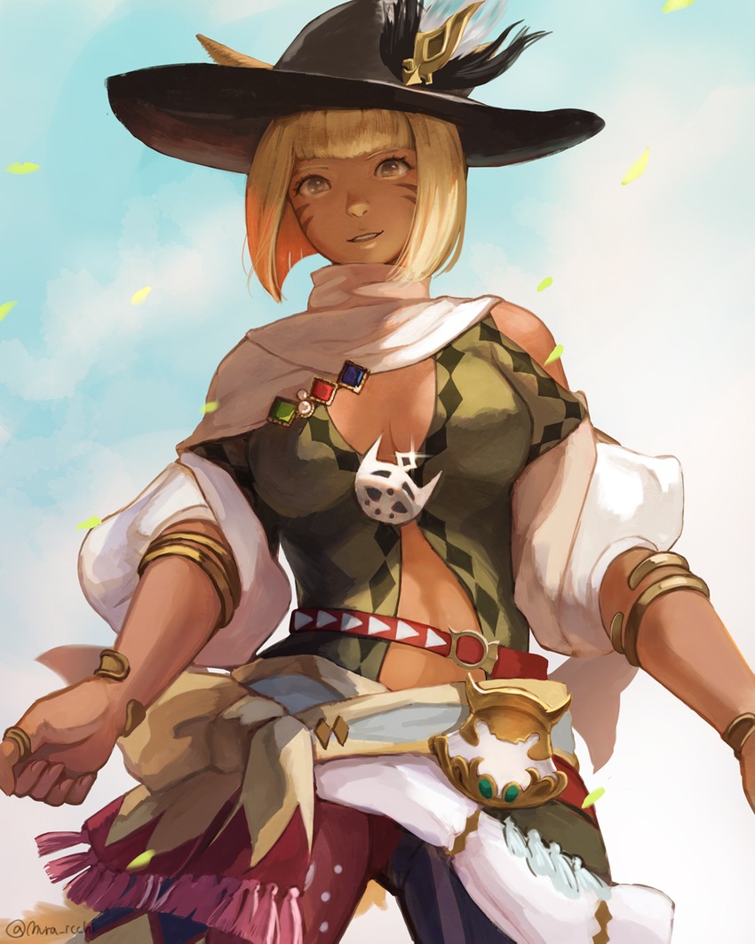 warrior of light and bard (final fantasy and 1 more) drawn by muraicchi_(momocchi)
