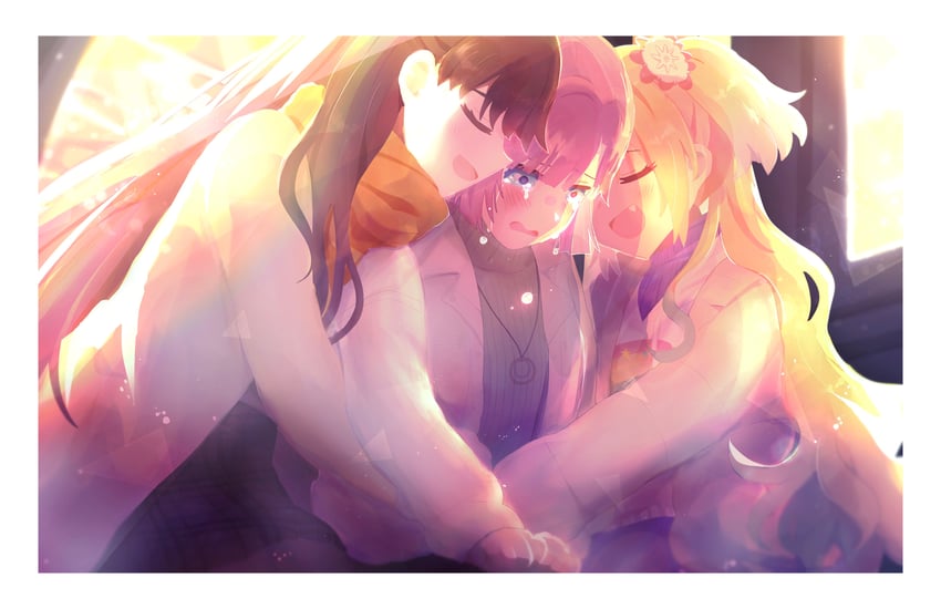 fujishima megumi, osawa rurino, and anyoji hime (love live! and 1 more) drawn by watage_modoki