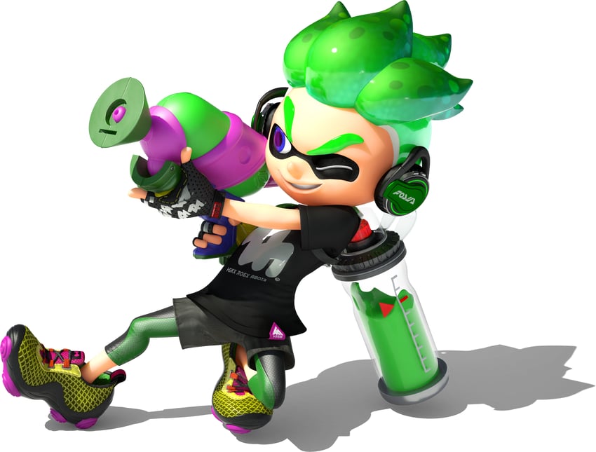 inkling player character, inkling boy, and cuttlefrsh (splatoon and 1 more)