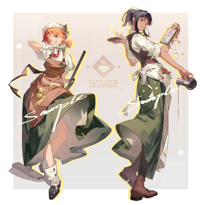 nami and nico robin (one piece) drawn by aquan_error