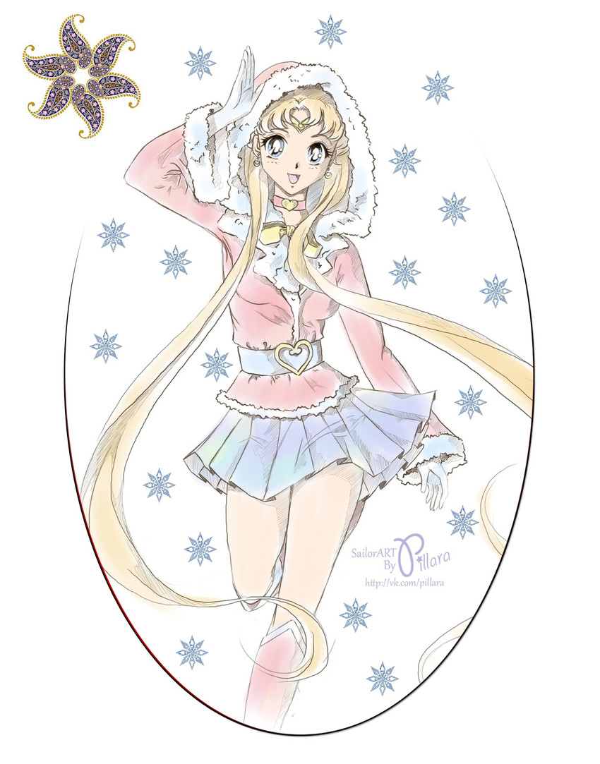 tsukino usagi and sailor moon (bishoujo senshi sailor moon) drawn by pillara