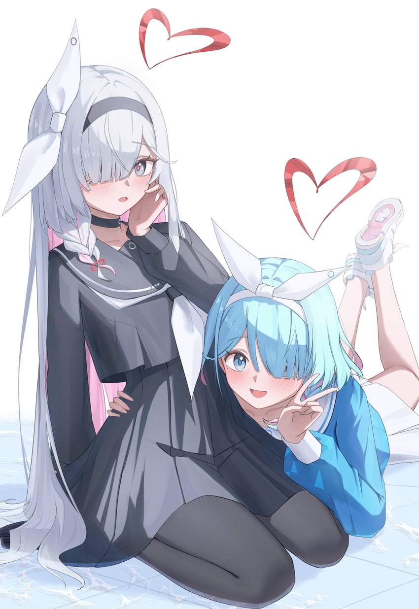 arona and plana (blue archive) drawn by dere_mono_j